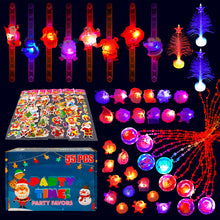 Load image into Gallery viewer, S SWIRLLINE Light Up Christmas Party Favors for Kids 55 PCS - Stocking Stuffers Bulk Small Toys for Kids Party Favors Goodie Bags Stuffers Treats - Pi