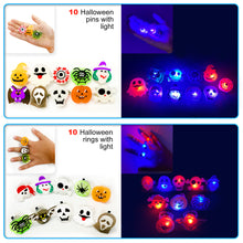 Load image into Gallery viewer, S SWIRLLINE Halloween Party Favors Light Up 42PCS - Bulk Toys Assortment Bucket Stuffers Pinata Filler - Trick or Treat Trinkets For Kids Classroom Tr