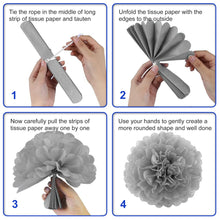 Load image into Gallery viewer, Happy Birthday Banner Kit - Happy Birthday Decorations - 1 Bday Banner, 9 Swirls, 8 Pom Poms Flowers, 1 Dots Garland - Birthday Party Decorations - Bi