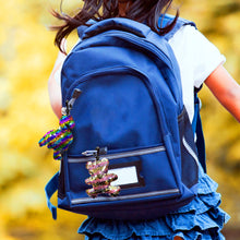 Load image into Gallery viewer, 24 Pack Valentine Day Gift Sets Kids Party Favors 48PCS Valentine Day Cards with Glitter Sequin Keychains for Valentine Classroom Exchange School Priz