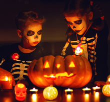 Load image into Gallery viewer, S SWIRLLINE Halloween Party Favors Light Up 42PCS - Bulk Toys Assortment Bucket Stuffers Pinata Filler - Trick or Treat Trinkets For Kids Classroom Tr