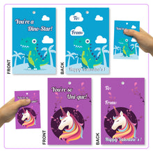 Load image into Gallery viewer, 30 Pack Valentines Day Cards for Valentine's Classroom Exchange Prizes - Valentine Party Favors