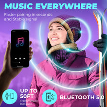 Load image into Gallery viewer, Bluetooth Beanie Wireless Hat with Scarf – Purple Headphone Beanie Hat with Upgraded Bluetooth 5.0 - Wireless Beanie Bluetooth Hat for Women - Warm Kn