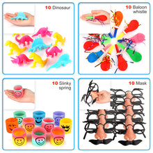 Load image into Gallery viewer, S SWIRLLINE Party Favors Kids Pinata Filler- 122 PCS Carnival Prizes Toys Bulk Assortment - Boys Girls Birthday Easter Egg Filler - Treasure Box Chest
