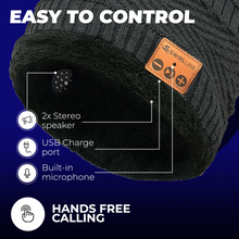 Load image into Gallery viewer, Bluetooth Beanie Wireless Hat with Scarf – Headphone Beanie Hat with Upgraded Bluetooth 5.0 - Wireless Beanie Bluetooth Hat for Women Men Teens - Warm