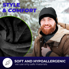 Load image into Gallery viewer, Bluetooth Beanie Wireless Hat with Scarf – Headphone Beanie Hat with Upgraded Bluetooth 5.0 - Wireless Beanie Bluetooth Hat for Women Men Teens - Warm