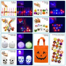 Load image into Gallery viewer, S SWIRLLINE Halloween Party Favors Light Up 42PCS - Bulk Toys Assortment Bucket Stuffers Pinata Filler - Trick or Treat Trinkets For Kids Classroom Tr
