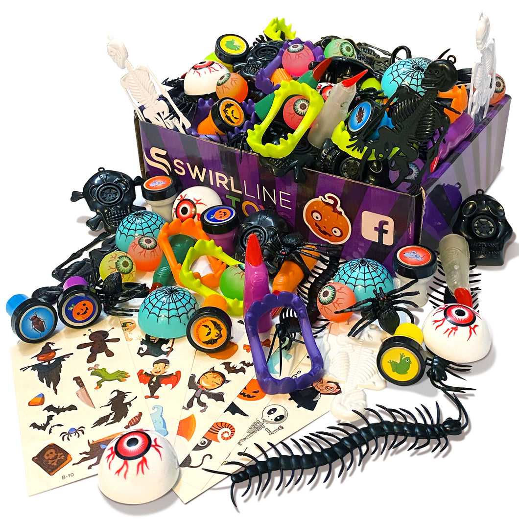 Halloween Party Favors Trinkets Kids - Carnival Prizes Toys Bulk - Pinata Filler Toy Assortment - Halloween Treats - Classroom Treasure Chest Boys Gir